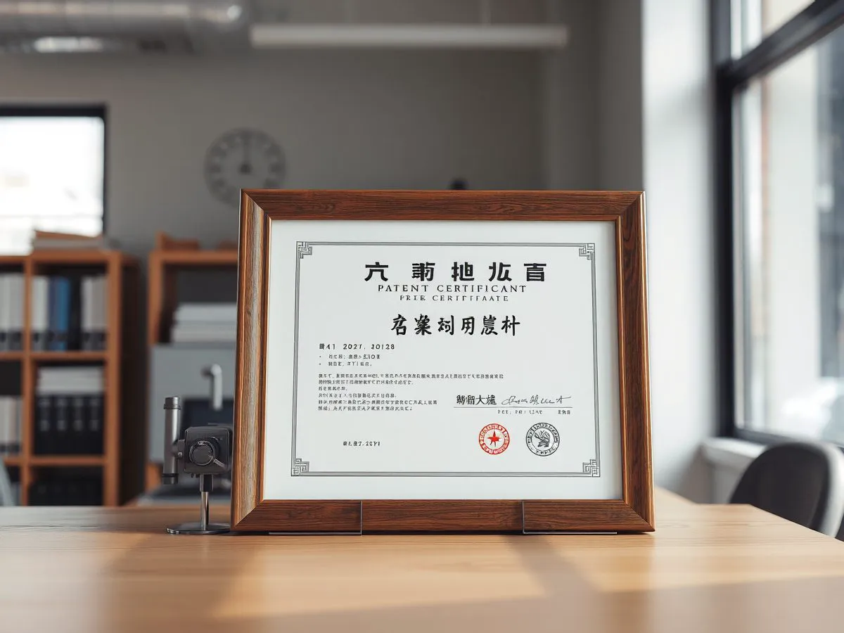 格丽特废气吸附浓缩装置专利证书展示